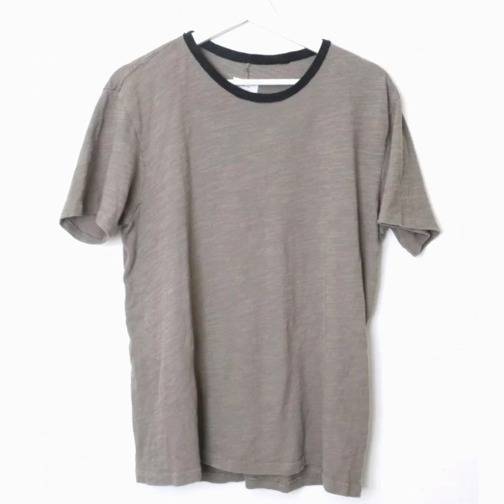 RAG & BONE Olive Green Cotton Crew Neck t shirt